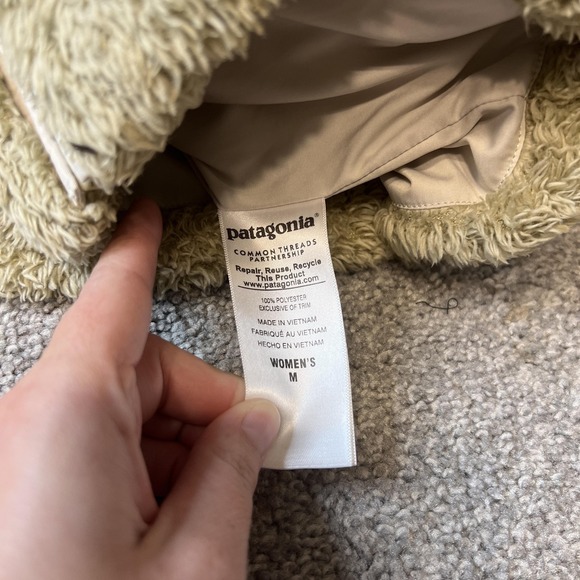 Patagonia‎ Vest Womens Medium Green Los Gatos Fleece Zip Pockets Soft - Picture 5 of 11